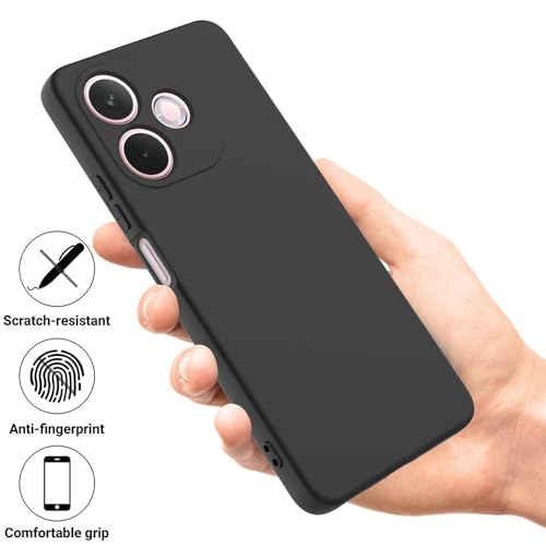 Image of Back Cover for Oppo A5 Pro 4G / A5 Pro 5G | Full Camera Protection | Premium Liquid Silicon Case | Flexible Bumper Case for Oppo A5 Pro 4G / A5 Pro 5G (Black)