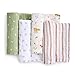 aden + anais Essentials Cotton Muslin Swaddle, Breathable Baby Blanket, Ideal for Boys, Girls, Newborns, Babies & Infants, Receiving Blanket, Soft and Lightweight Wrap, 4 Pack, Sage Woodland