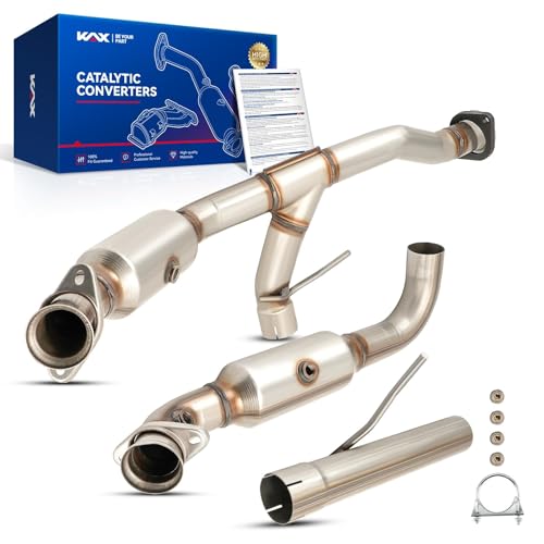 KAX 30497 Catalytic Converter Compatible With F150 2009-2010 5.4L, Expedition 2007-2014 5.4L, Navigator 2007-2014 5.4L, Stainless Steel High Flow Catalytic Convertor