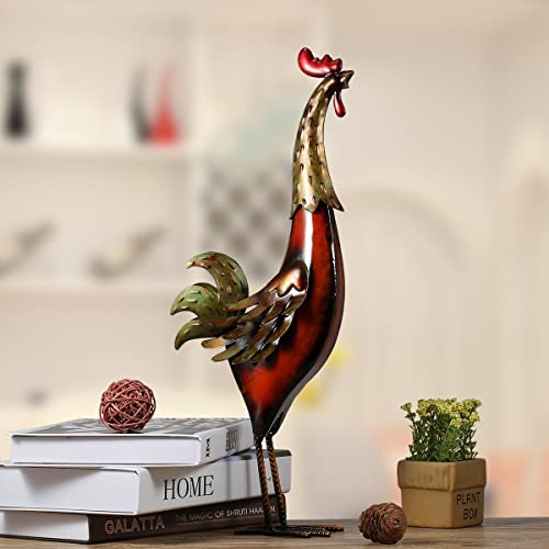Metal Sculpture Multicolor Iron Rooster Home Furnishing Crafts #TOP4