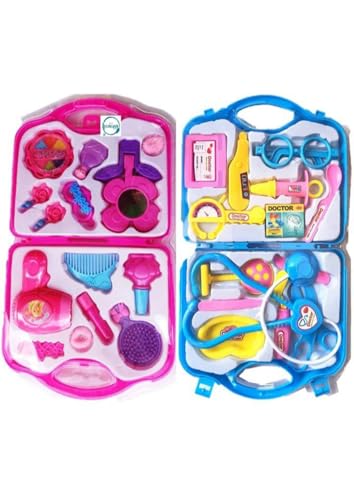 TOYSHOYE Combo of Pretend Play Beauty Make Up Set and Doctor Set for Kids, Beauty Set and Doctor Set with Foldable Suitcase, Birthday Gift for Boys and Girls Age 3 Years and Up (B0DBDN4731) Amazon Price History, Amazon Price Tracker