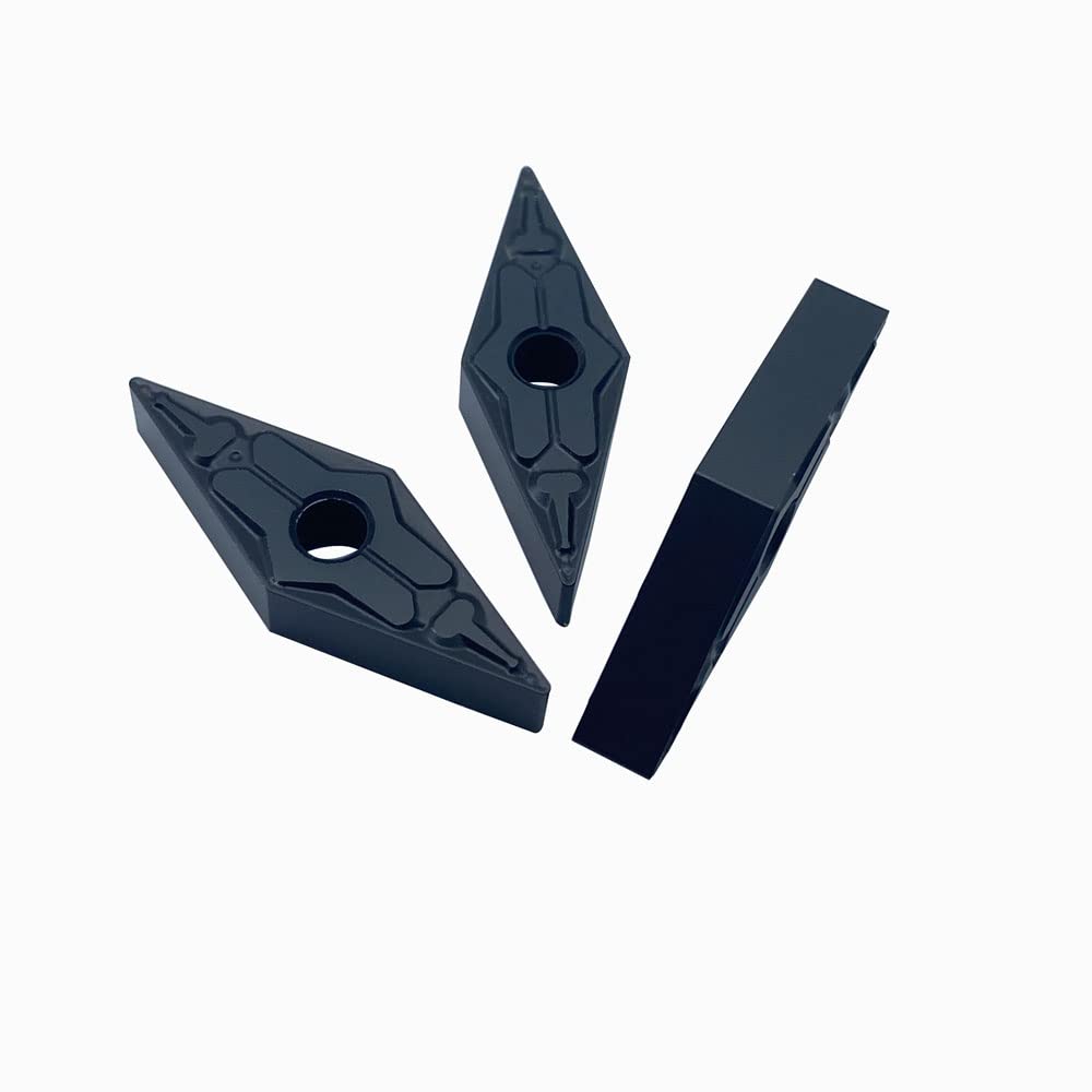 50 Degrees Rhombus VNMG331/ VNMG160404 CNC Lahe Indexable Carbide Turning Insert Cutting Blade for Turning Tool Holder, Multilayer Coated, 3/16" Thick, 1/64" Radius
