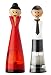 Produktbild VIGAR Dolls manuelle Salz und Pfeffermühle aus Silikon, ABS, rot/schwarz/weiß, 7 x 7 x 24,5 cm