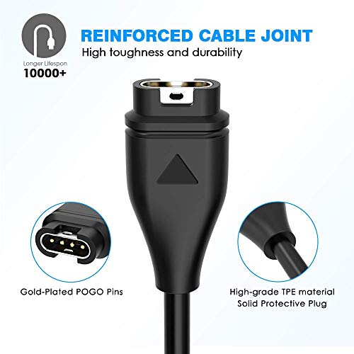 Compatible With Garmin 7 7S 7X 6 6S 6X Plus Pro Vivoactive 3 4 4S/Forerunner 745/45S/Swim 2/Venu 2 2S Charger,Replacement 3.3Ft Usb Charger Adapter Charge Cord Charging Cable For Garmin Smartwatch #TOP4