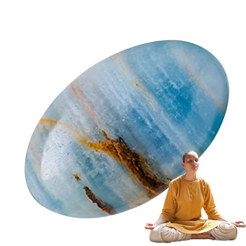 Piedra pulida, piedras de palma ovaladas de de masaje de bolsillo, piedra de de energía pulida, piedra preciosa pulida de para aliviar el estrés, meditación