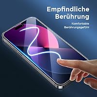 [3+3] Schutzfolie für iPhone 14 Pro 5G, 3 Stück Displayschutz Folie & 3 Stück Kamera Glasfolie für iPhone 14 Pro, 9H Härte Kratzfest Schutzglas Displayfolie [mit Rahmen Positionierhilfe] – Ansicht 5