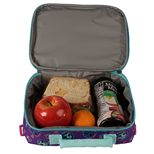 Lol Girl’s 4 Piece Backpack Set, Sequined School Bag With Front Zip Pocket, 2 Side Mesh Pockets, Insulated Lunch Box, Water Bottle, And Squish Ball Dangle, Purple And Teal #TOP4