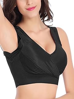 Intimate Portal Women Elegance Leisure Bra Wire Free Full Coverage Pocketed Bra Black