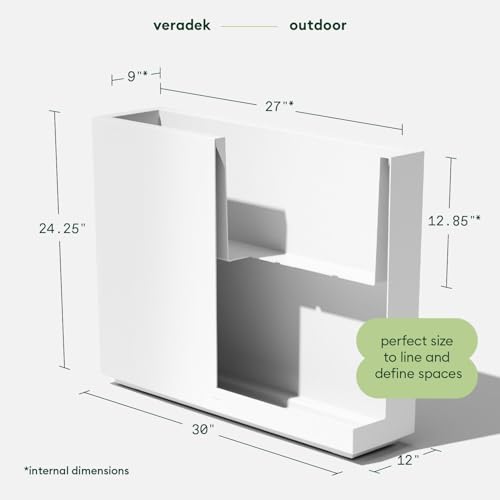 Image of Veradek Block Series Span Planter - Tall Rectangular Outdoor Planter