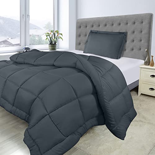 Utopia Bedding Twin/Twin Xl Comforter Set Kids With 1 Pillow Sham - Bedding Comforter Sets - Down Alternative Grey Comforter - Soft And Comfortable - Machine Washable #TOP6