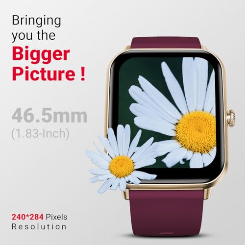 Image of Fire-Boltt Ninja Call Pro Plus Bluetooth Calling Smart Watch, 1.83″ HD Display, AI Voice Assistant, 120+ Sports Modes, IP67 Waterproof, SpO2 & Heart Rate Monitor Smartwatch for Men & Women - Wine