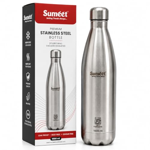 Sumeet Thermo1000 Stainless Steel 24 Hours Hot & Cold ISI Certifi...