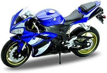 Welly Die Cast Motorcycle Blue Yamaha 2008 YZF-R1, 118 Scale