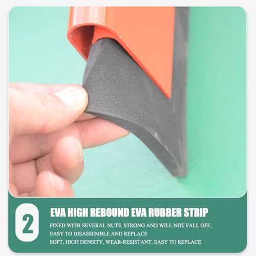 Varredor de rodo para quadra de tênis, removedor de água de piso resistente com rodas, rodo de super