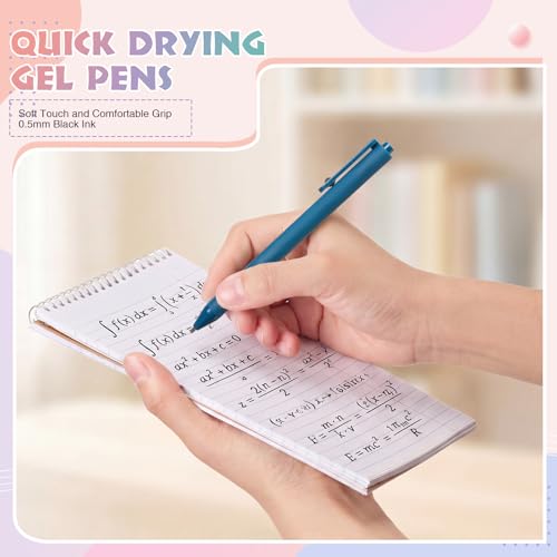 Crtiin 50 Pcs Ballpoint Pens Bulk, Retractable Stress Relief Pens with Smooth Black Ink, Cute Colorful Ballpoint Pen for Journaling Office School Classroom Coworke Back to School Supplies(Multicolor) - Image 5