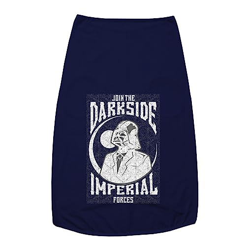 Image of Dog T-Shirt Dark Round Neck Sleeveless Tank /Tee Comfort, Breathable, Lightweight Dog Clothes /Apparel for Small /Medium and Big Dogs Breeds.(Navy /XXL)