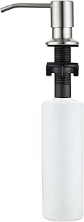 Sink Soap Dispenser Brushed Nickel, Soap Dispenser for Kitchen Sink Stainless Steel Refill from The Top Built in Sink Soap Dispenser with 13 OZ Soap Bottle