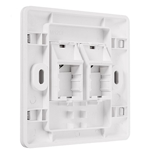 Panneau De Prise De Réseau D'Ethernet De Plat De Visage De Mur De Rj45 Cat6 avec 2 Ports