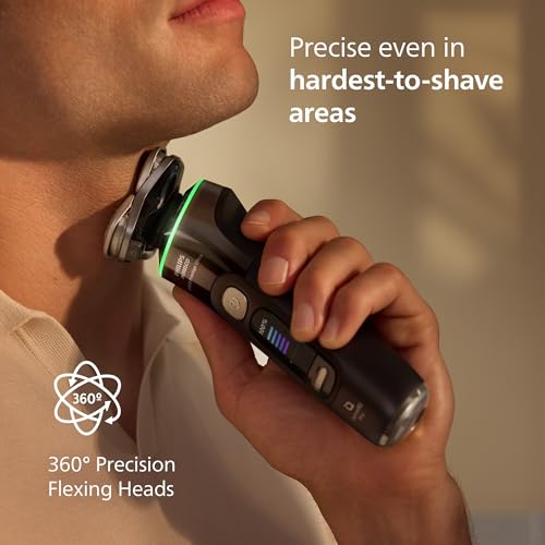 Image of Philips Norelco Shaver i9000 Prestige Ultra, Wet & Dry Electric Shaver, Black Gradient, SenseIQ Pro Technology, Triple Lift & Cut System, 360 Rotating NanoTech Precision Blades, 5 Modes, XP9405 /84