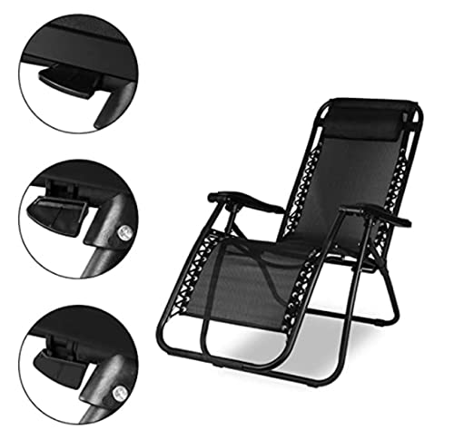 Linea Garden Friend Sdraio Siesta Pieghevole Multiposizione Nero - 4