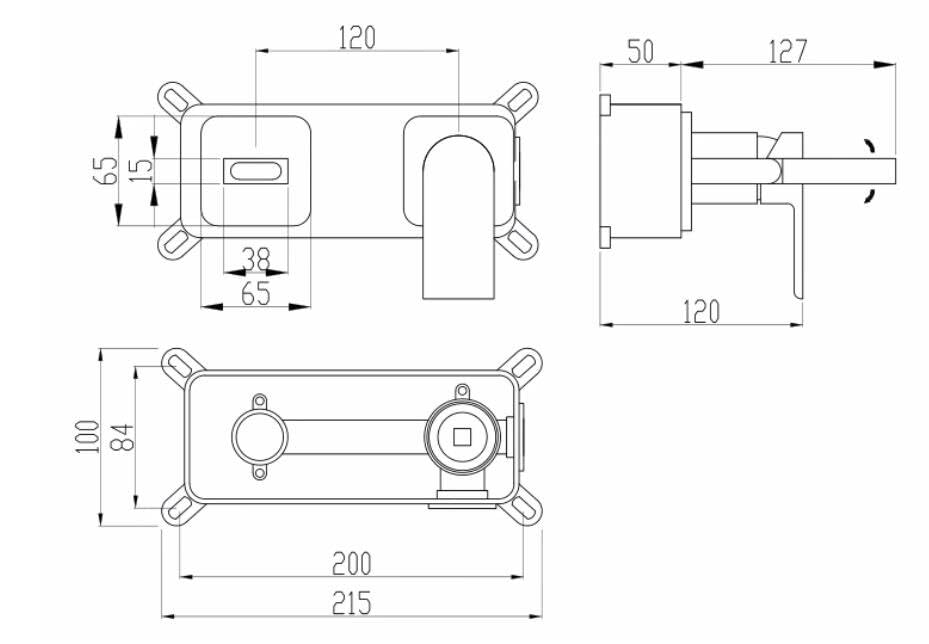 Mitigeur de lavabo à jet cascade réglage précis eau chaude et froide