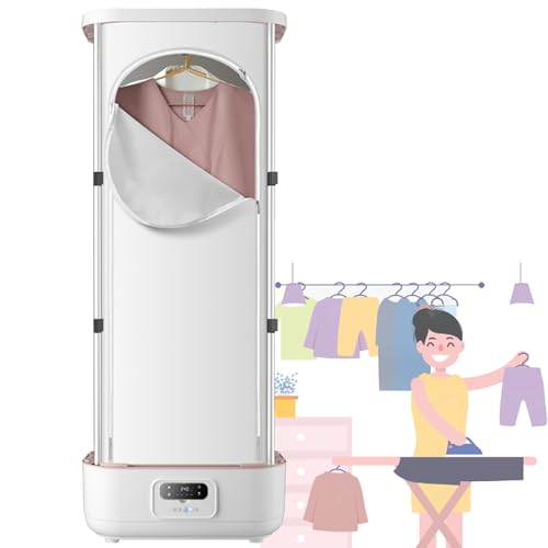 SACLMD Vapore per Indumenti appesi,Ferro da Stiro Verticale Automatico Wireless Pieghevole,Ferro da Stiro a Vapore per Vestiti,per Vestiti e Tessuti