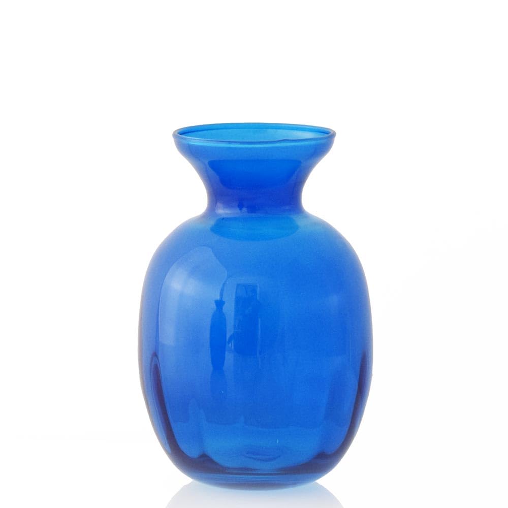 Recycled Glass Bud Vase - Olpe (Aqua Blue); 11cm Vase