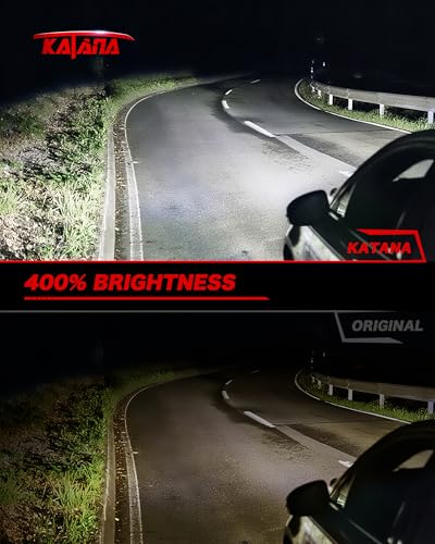 Image of KATANA 9005 Bulbs,HB3 400% Brightness White Plug and Play 1:1 Size Fog of 2