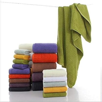 WENSHENG Badetücher übergroß 11 Farben 3 Stück Badetuch Dickes Baumwolltuch Sets Gesicht Handtücher Badetuch for… – Bild 6