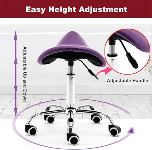 Ergonomischer Rollhocker mit Rollen, verstellbarer hydraulischer Stuhl für Spa, Salon, Zahnarzt und Klinik