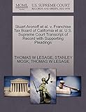  Stuart Aronoff et al. V. Franchise Tax Board of California et al. U.S. Supreme Court Transcript of Record with Supporting Pleadings