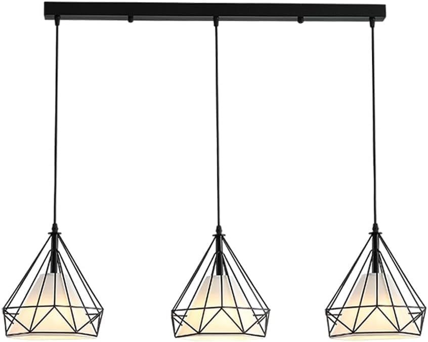 Suspension en forme de V lustre cage en métal pour îlot de cuisine et salle à manger
