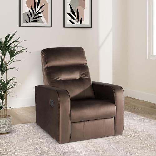 Amazon Brand - Solimo Olvera 1 Seater Fabric Compact Recliner (Brown) (B0C8B89GD3) Amazon Price History, Amazon Price Tracker