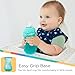 Nuby 3 Pack No Spill Toddler Sippy Cups - Toddler Cups Spill Proof with Easy and Firm Grip - Blue, Aqua, Green