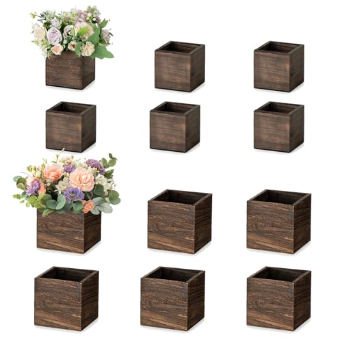 Vase de decoration maison interieur en bois : lot 12 vases vintage Nuptio de table