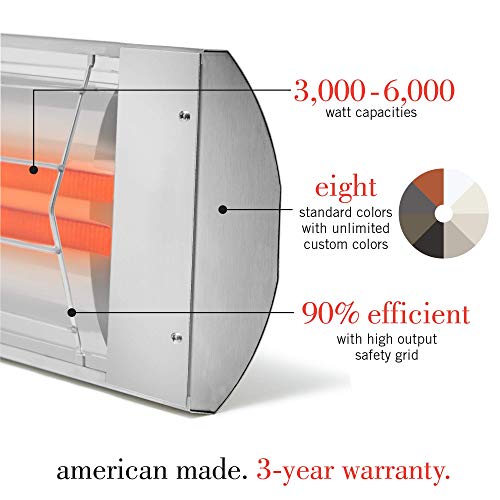 Infratech Cd6024Ss Dual Element - 6000 Watt Electric Patio Heater - C Series, Voltage: 240, Finish Color: Stainless Steel #TOP3