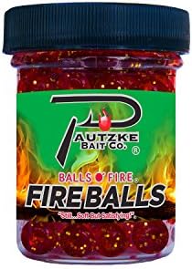 PAUTZKE'S Bait Fire Balls, Red/Glitter, 1.65 oz (PFBLS/RD/GLT)