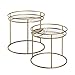 Produktbild Haku-Möbel 2er-Set Beistelltisch, Stahl, Gold, H: 40/48 cm, Ø: 44/52 cm