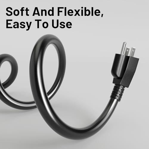 Image of 16 /3 Black Indoor Outdoor Extension Cord 3 Ft 2 Pack Waterproof, Extension Cord with 3 Prong Grounded Plug,13A 1625W 16AWG SJTW, Flexible Weatherproof Power Cable