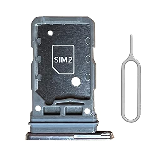 Perzework Dual Sim Card Tray Holder Slot Replacement For Samsung Galaxy S21 Plus/S21 Ultra (Phantom Silver) Waterproof Rubber Ring And Eject Pin #TOP19