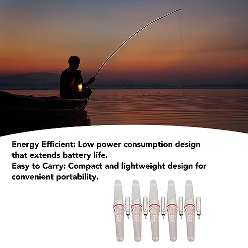fannay Fishing Lure Light, Reusable Pressure 5PCS LED Fishing Light for Saltwater Fishing (Steady On Green)