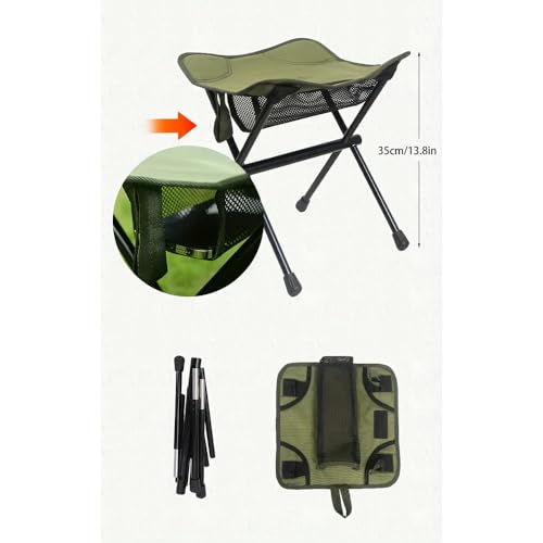 Tabouret pliant durable petit format en aluminium avec assise carrée - 8