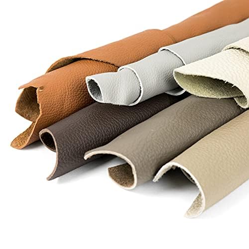 Chutes de cuir véritable pour réparer et créer de petits objets en cuir aux tailles mixtes