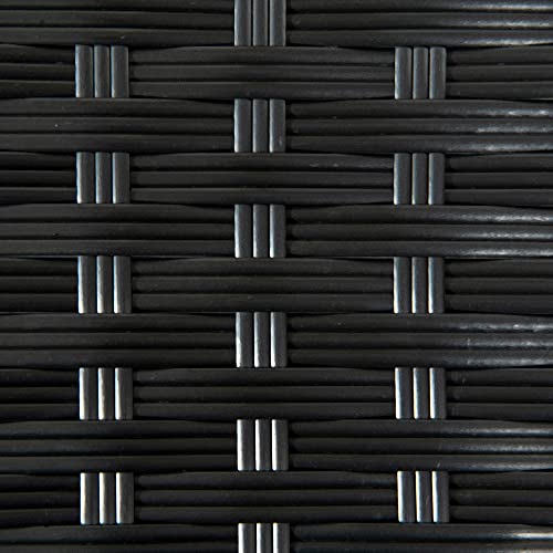 Outsunny Rattan Side Table, Outdoor Coffee Table with Plastic Board Under the Full Woven Table Top for Patio, Garden, Balcony, Black - Image 9