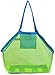 Satisfaction1 Large Portable Beach Mesh Toys Tote Bag Sturdy Blue Sand Backpack Can Put Childrens' Toys,Clothes,Towels,Groceries.Suitable for Beach,Pool,Boat