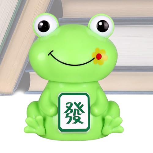 Figurines solaires à tête branlante, grenouille à tête branlante pour voiture, bureau, console centrale, décoration de bureau