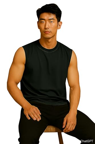 Image of JUGULAR Tank Tops Sleeveless T-Shirt for Men Gym Wear Vest Solid Stylish Round Neck Running for Sports Workout Fitness & Casual or Beach Wear