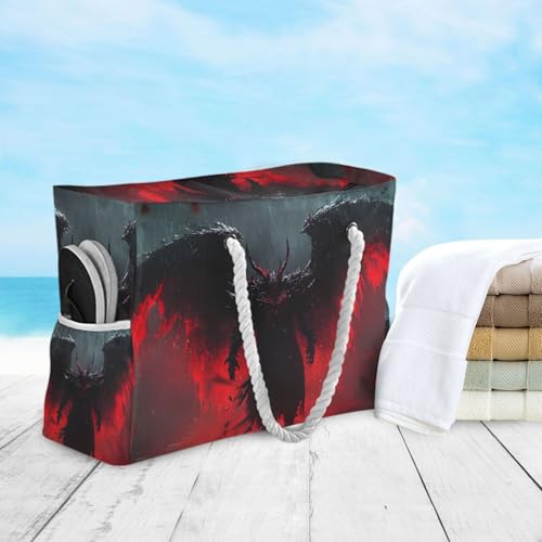 Beach Bag 2lazxua4 for Women Large Beach Tote Bag with Zipper for Travel Vacation4