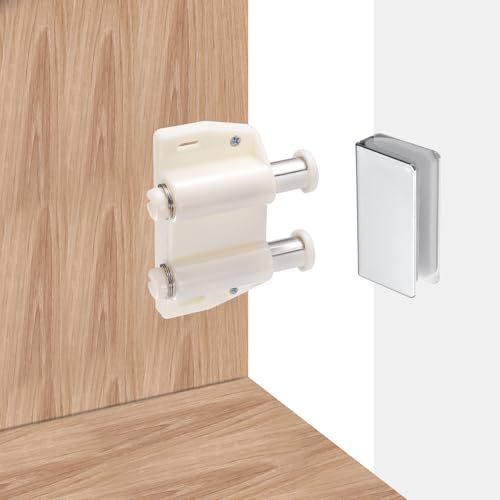 Loquet magnétique à bouton-poussoir double ouverture pour placard - 7