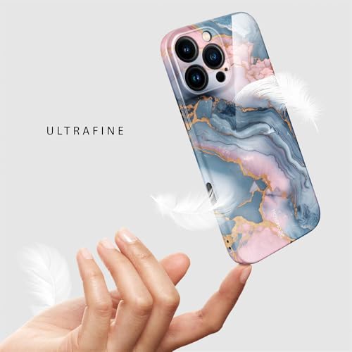 Coque iPhone 16 Pro Max ONEFLOW Bliss Cover - Protection marbre rose or gris - 5